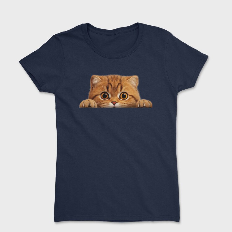 Scottish Fold Peeking Cat, Tricou Femei
