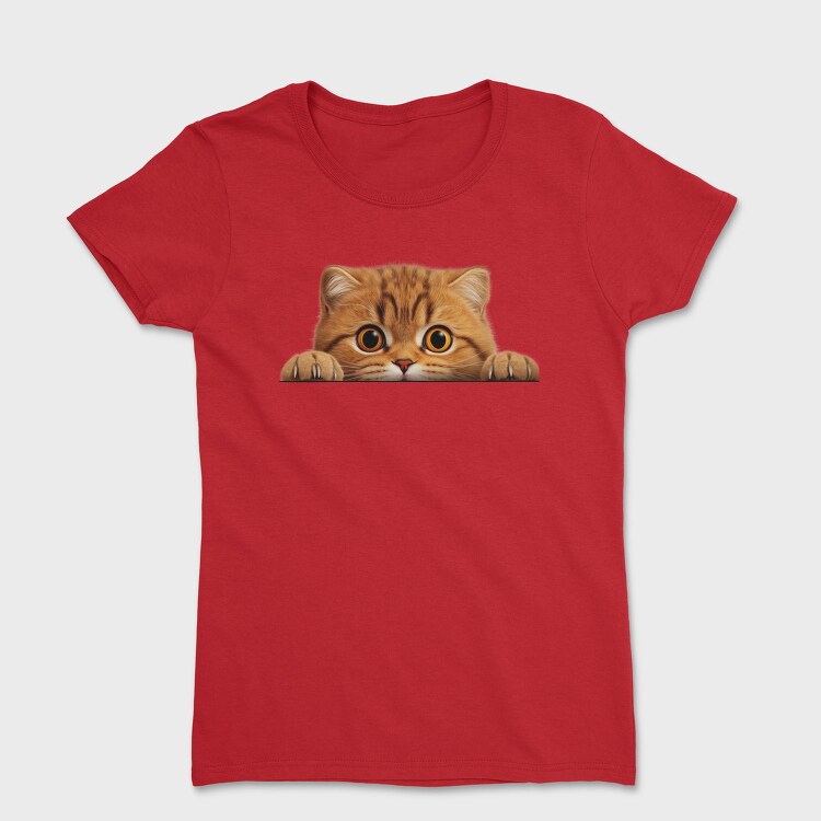Scottish Fold Peeking Cat, Tricou Femei