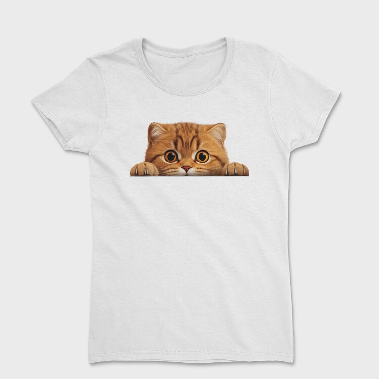 Scottish Fold Peeking Cat, Tricou Femei