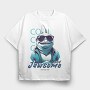 Cool Shark, Tricou Oversize Barbati (Unisex)
