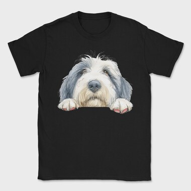 Sheepdog Peaking Paws, Tricou Barbati (Unisex)