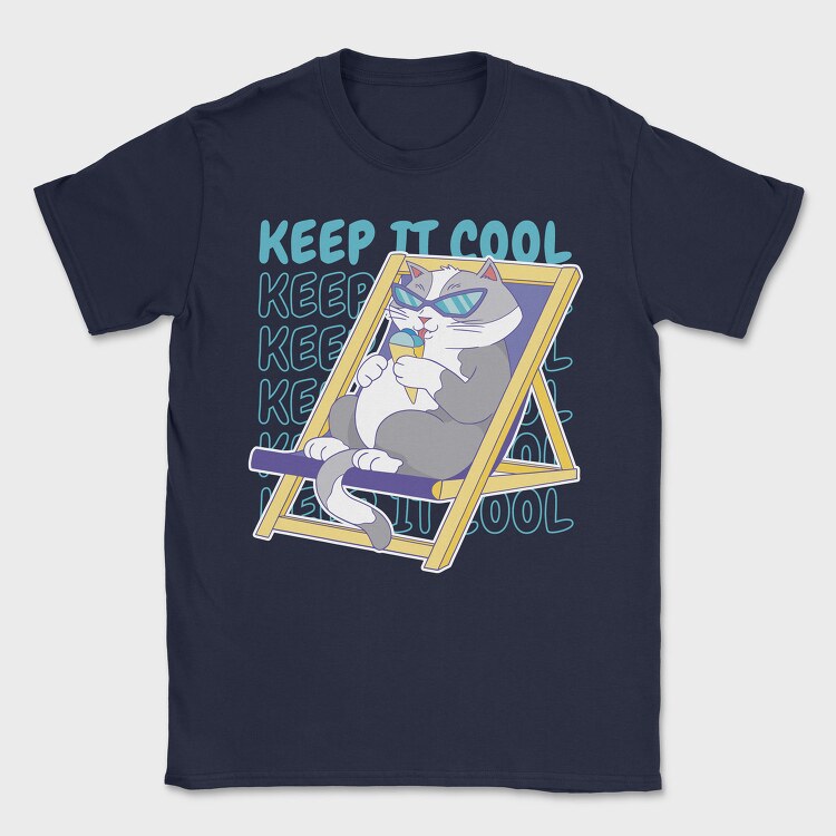 Cool Cat Ice Cream, Tricou Barbati (Unisex)