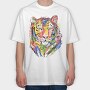 Colorful Tiger, Tricou Oversize Barbati (Unisex)
