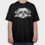Shih Tzu Lover Revealed, Tricou Oversize Barbati (Unisex)