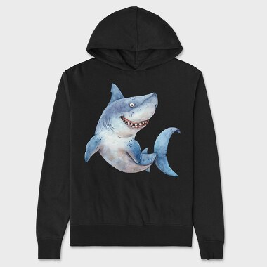 Shark Smile Clipart, Hanorac Oversize Barbati (Unisex)