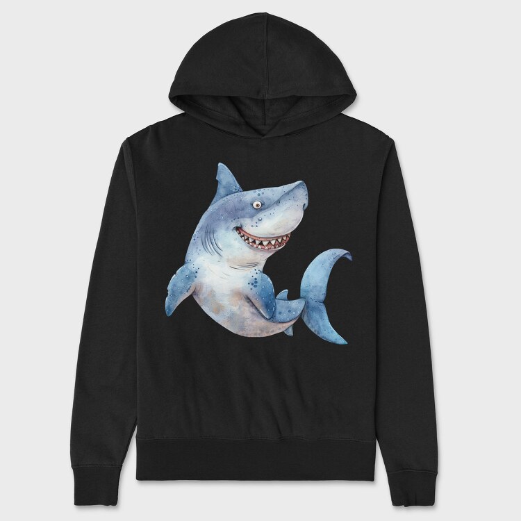 Shark Smile Clipart, Hanorac Oversize Barbati (Unisex)