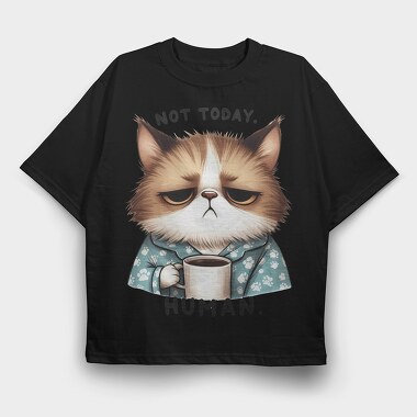 Sassy Cat Morning, Tricou Oversize Barbati (Unisex)