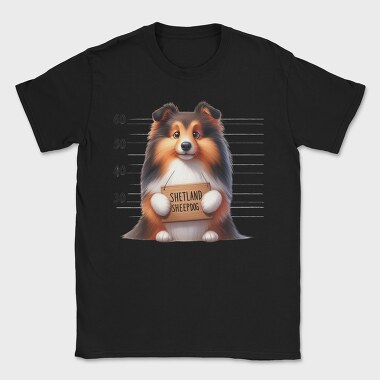 Shetland Sheepdog Mugshot, Tricou Barbati (Unisex)
