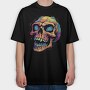Colorful Skull, Tricou Oversize Barbati (Unisex)