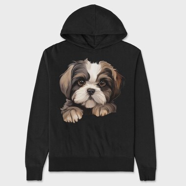 Shih Tzu Peeking, Hanorac Oversize Barbati (Unisex)
