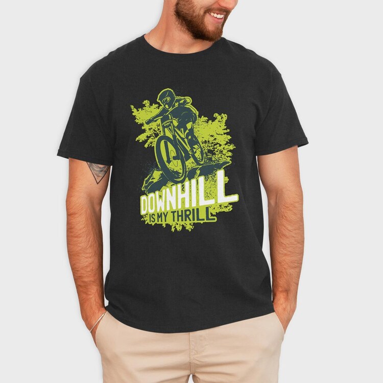Downhill Is My Thrill, Tricou Barbati (Unisex)