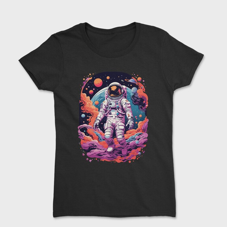 Colorful Astronaut Space, Tricou Femei