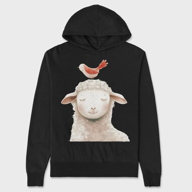 Sheep Bird Friendship, Hanorac Oversize Barbati (Unisex)