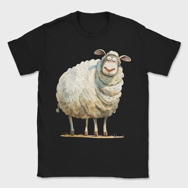 Sheep Face Clipart, Tricou Barbati (Unisex)