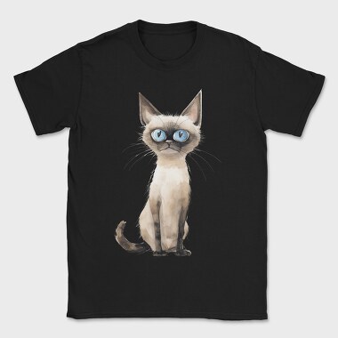 Siamese Cat Sitting, Tricou Barbati (Unisex)