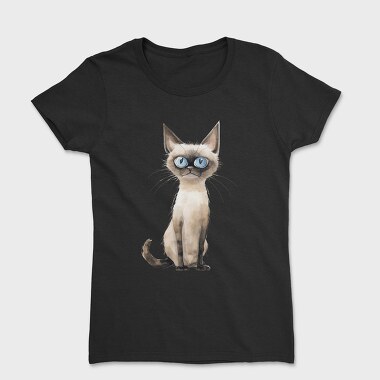 Siamese Cat Sitting, Tricou Femei