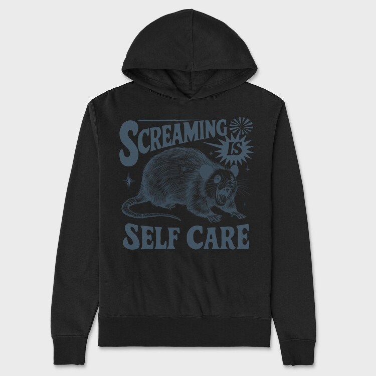 Screaming Is Self Care, Hanorac Oversize Barbati (Unisex)