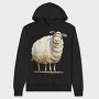 Sheep Face Clipart, Hanorac Oversize Barbati (Unisex)