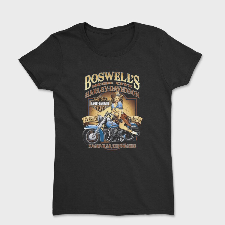 Boswell Music City Biker Girl Nashville, Tricou Femei