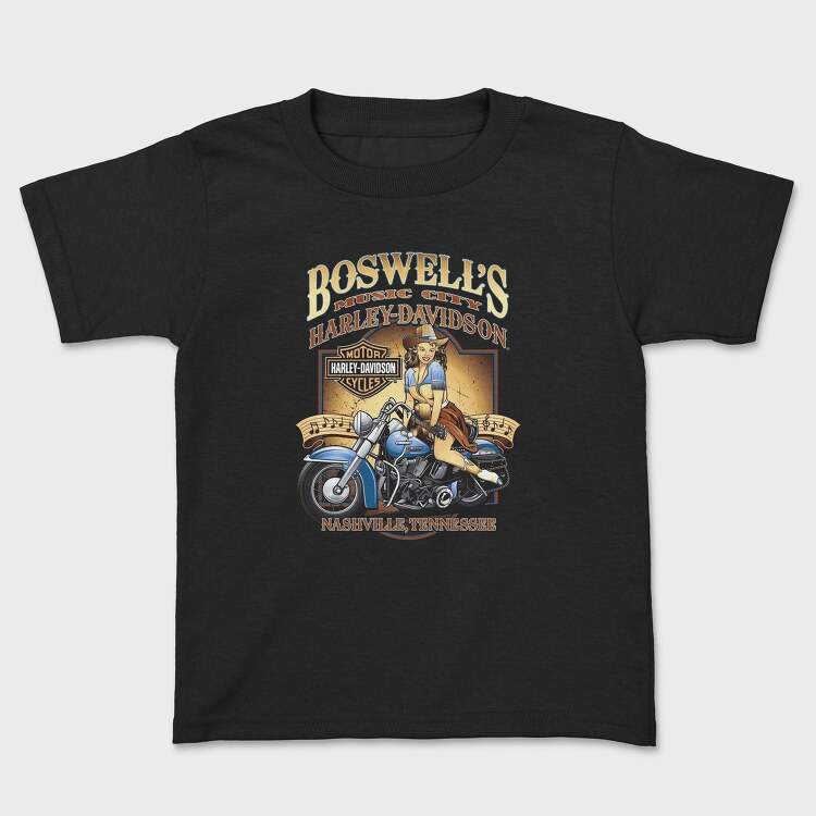 Boswell Music City Biker Girl Nashville, Tricou Copii
