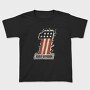 Harley Davidson Flames Stars Flag, Tricou Copii