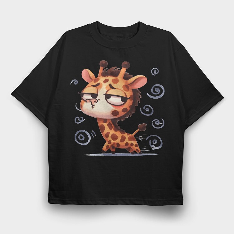 Sleepy Giraffe Tails, Tricou Oversize Barbati (Unisex)