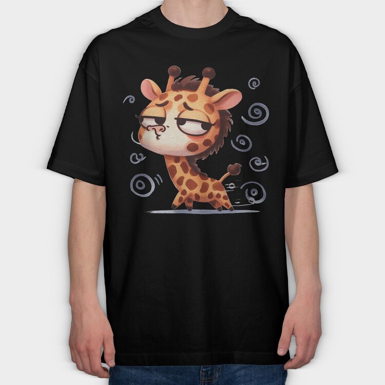 Sleepy Giraffe Tails, Tricou Oversize Barbati (Unisex)