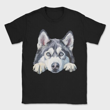 Siberian Husky Face Clipart, Tricou Barbati (Unisex)