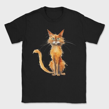 Sitting Somali Cat, Tricou Barbati (Unisex)