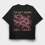 Sloth Quote Sarcastic, Tricou Oversize Barbati (Unisex)