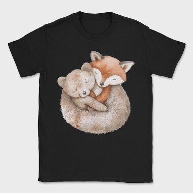 Sleepy Fox Bear, Tricou Barbati (Unisex)