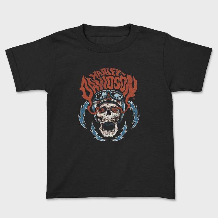 Harley Davidson Skull Biker, Tricou Copii