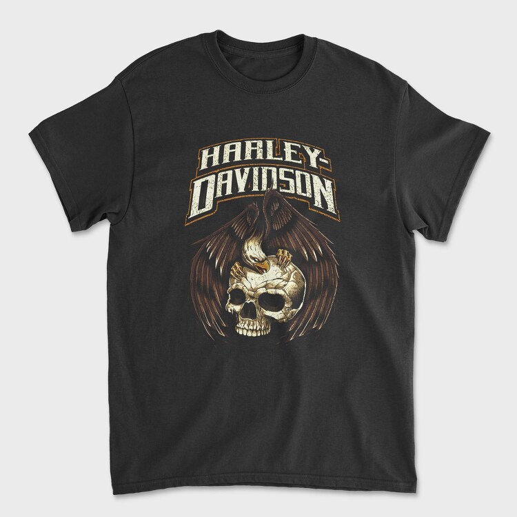 Harley Davidson Skull Eagle, Tricou Barbati (Unisex)