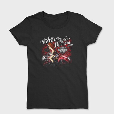 Vegas Harley Biker Girl Ride, Tricou Femei
