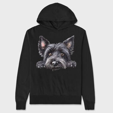 Skye Terrier Peek, Hanorac Oversize Barbati (Unisex)