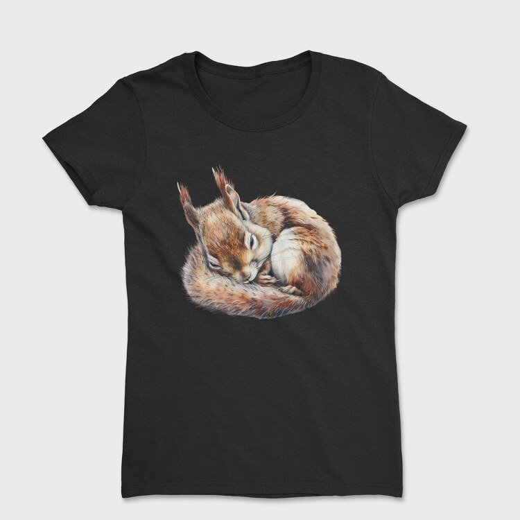 Sleeping Chipmunk Cuddle, Tricou Femei