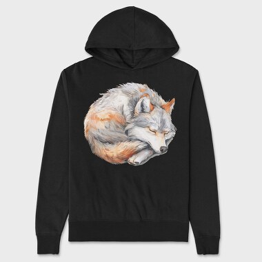 Sleepy Fox Cuddle, Hanorac Oversize Barbati (Unisex)