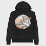 Sleepy Fox Cuddle, Hanorac Oversize Barbati (Unisex)