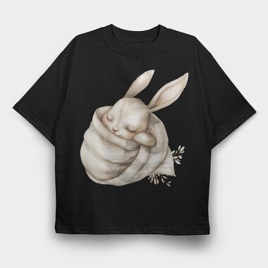 Sleepy Rabbit Sweet, Tricou Oversize Barbati (Unisex)