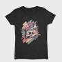 Colorful Cassette Pencil Retro, Tricou Femei