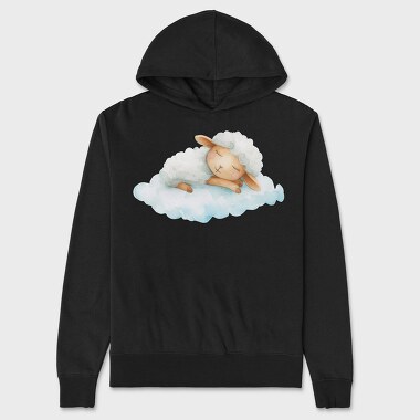 Sleepy Sheep Cloud, Hanorac Oversize Barbati (Unisex)