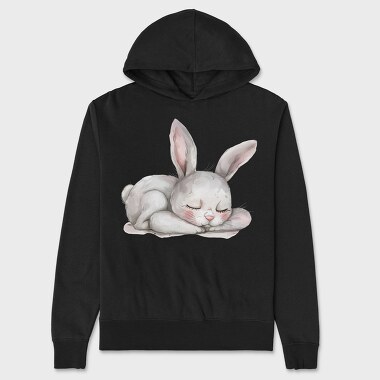 Sleeping Rabbit Face, Hanorac Oversize Barbati (Unisex)