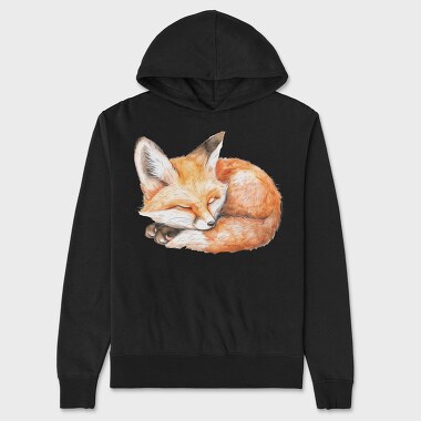Sleepy Fox Dreams, Hanorac Oversize Barbati (Unisex)