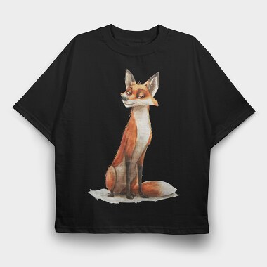 Sly Fox Wise, Tricou Oversize Barbati (Unisex)