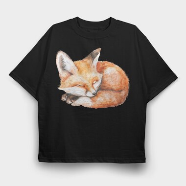 Sleepy Fox Dreams, Tricou Oversize Barbati (Unisex)