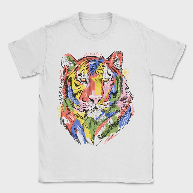 Colorful Tiger, Tricou Barbati (Unisex)