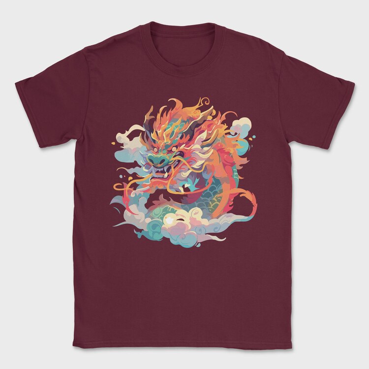 Colorful Dragon Chinese, Tricou Barbati (Unisex)