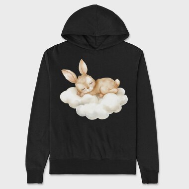 Sleepy Bunny Cloud, Hanorac Oversize Barbati (Unisex)