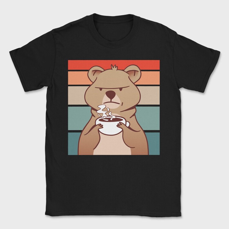 Coffee Grumpy Quokka, Tricou Barbati (Unisex)