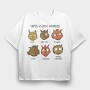 Coffee Cats, Tricou Oversize Barbati (Unisex)